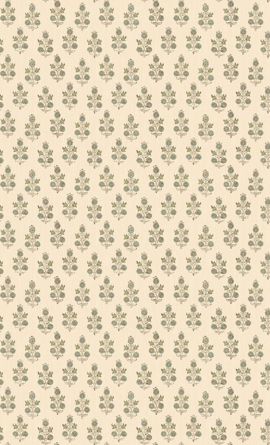 GP & J Baker Tapete Poppy Sprig in Aqua mit floralem Botanical-Design und Non-Woven-Struktur - Bild 1