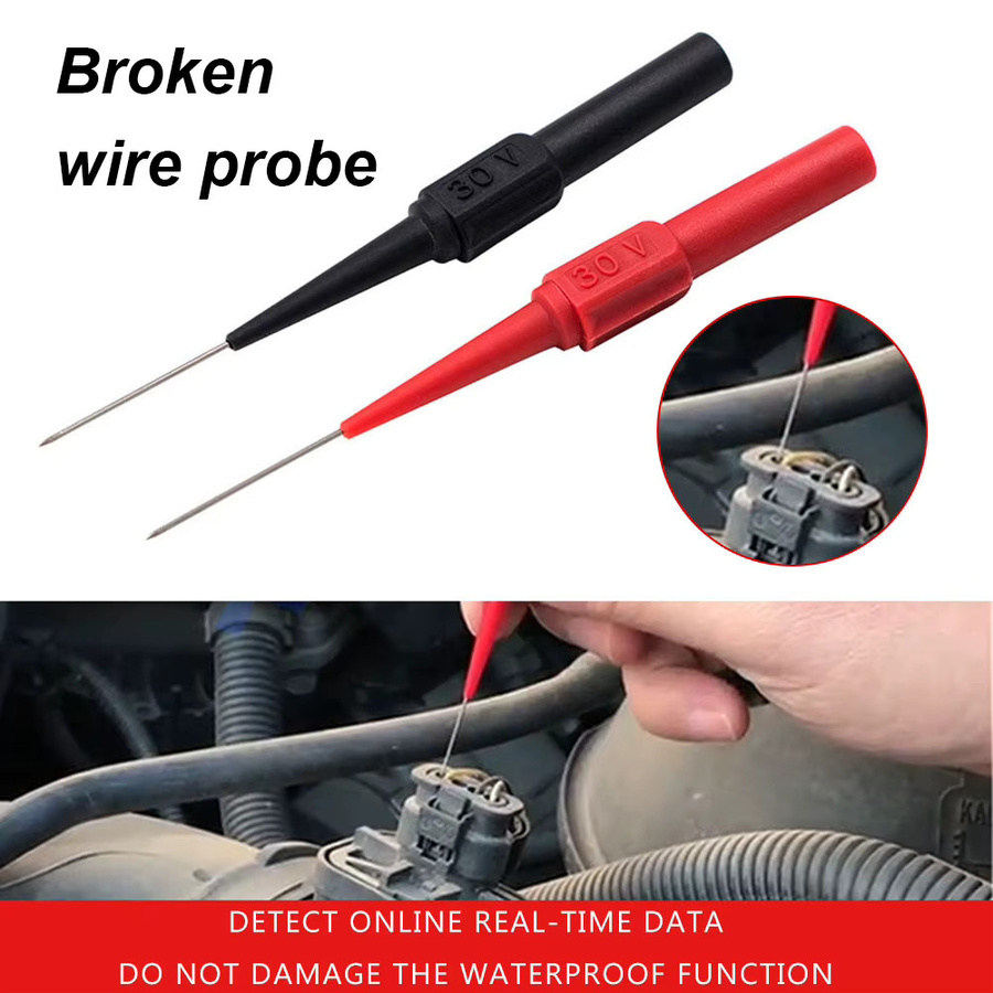 ALLOET Multimeter-Testkabelverlängerung mit 0,7 mm Rückdurchdringenden Nadelspitzen-Sonden, 10/20 Stück Diagnosewerkzeug-Set - Bild 2