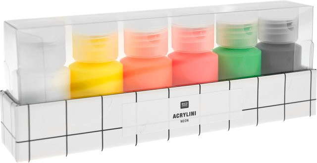 Rico Design Acrylini Acrylfarben Set Neon Multicolour - Bild 1