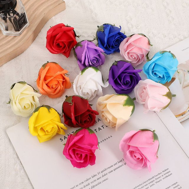 Seifenrosen Blumen in Mehrfarbig für Hochzeit, Party und DIY-Dekoration, 10 Stück - Bild 1