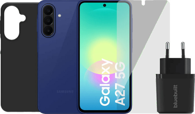 Samsung Galaxy A27 5G Smartphone 256GB Blau mit Zubehörset - Bild 1