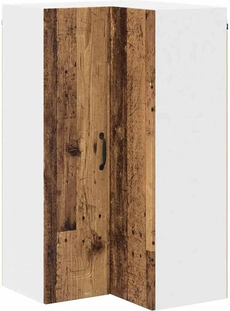 vidaXL Küchenwandschrank aus Holz in Weiß und Braun, Wandmontage, B/T/H: 57 x 57 x 100 cm - Bild 1