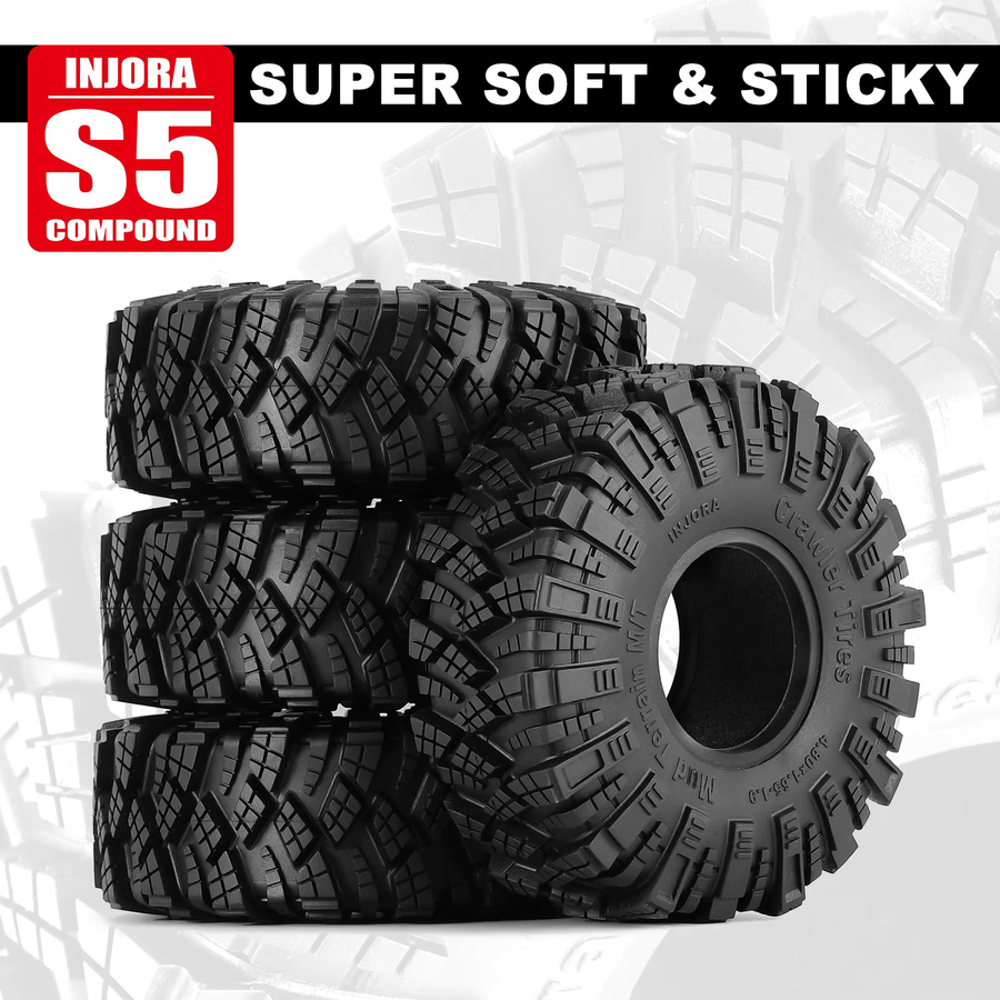 INJORA S5 Kraken Claw 1,9" 4,75" OD M/T Reifen, 4-teiliges Set - Bild 5