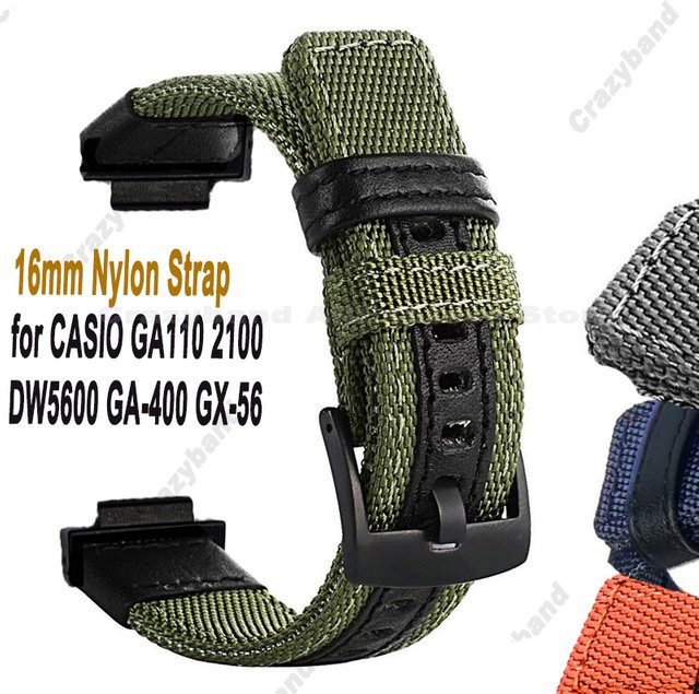 CASIO Uhrenarmband Nylon, 16 mm, Schwarz, Herren - Bild 1