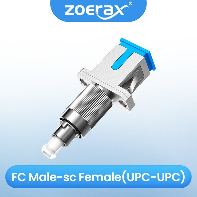 ZOERAX FC-Stecker auf SC-Buchse Singlemode-Adapter mit UPC-Faserflansch für Rotlichtstift und optischen Leistungsmesser, Pigtail FTTH - Bild 1