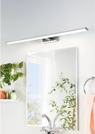 Eglo LED Spiegelleuchte Pandella Weiß-Chrom-Silber für das Badezimmer mit 13,5W und Breite: 120 cm