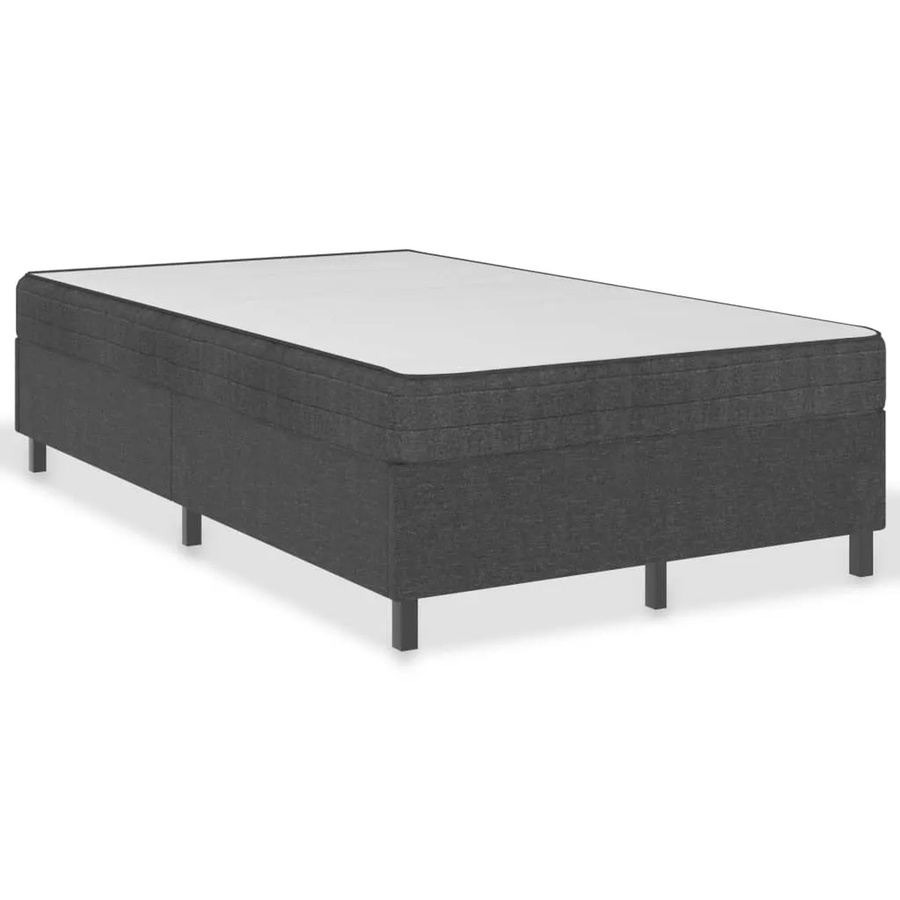 vidaXL Boxspringbett Hybrid in Dunkelgrau aus Stoff, B/T: 120 x 200 cm - Bild 2
