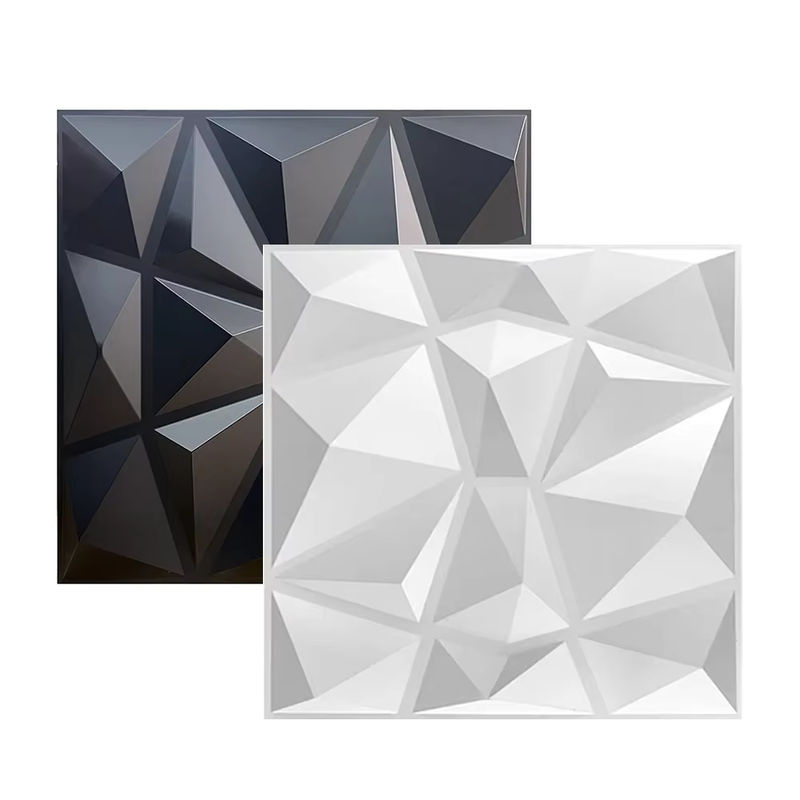 LEENKEA 3D Wandpaneel Aufkleber in Matt Schwarz, selbstklebende Kunstfliesen zur Wandrenovierung für Badezimmer, Küche und Decke, B/B/H: 30 x 30 x 0,3 cm - Bild 5