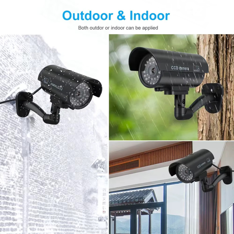 Eye4U Dummy Kamera mit LED-Licht und Monitor zur Simulation einer echten Überwachungskamera, wasserdicht für den Outdoor-Einsatz, mit blinkendem Licht für deinen Home-Security-Schutz - Bild 2
