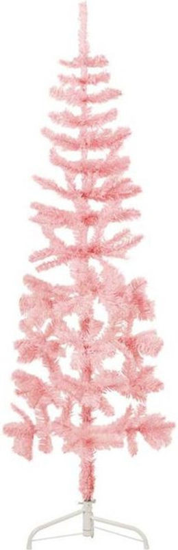 Vidaxl Künstlicher Halb-Weihnachtsbaum mit Ständer in Rosa, Höhe: 150 cm - Bild 1