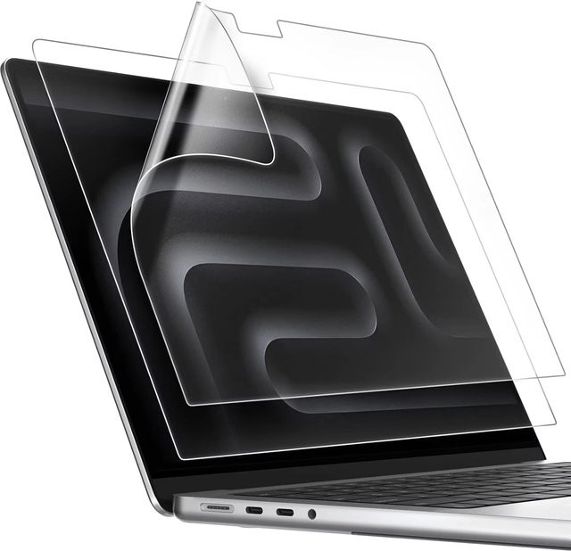 2er-Pack matte Displayschutzfolie für Apple MacBook Air und Pro (13, 14, 15 und 16 Zoll), blendfrei und transparent - Bild 1