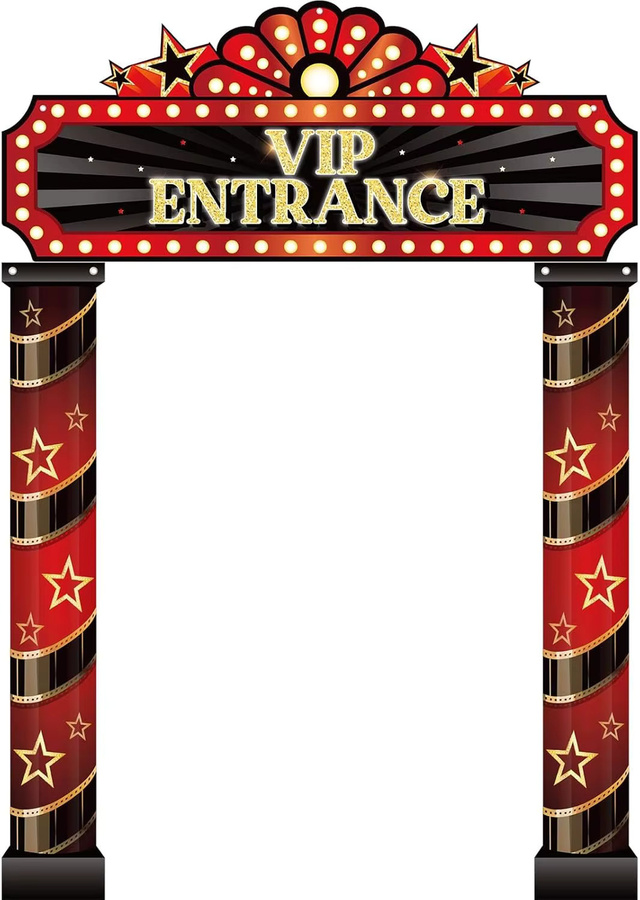 OURFETE VIP Roter Teppich Vorhang in Rot für Filmthema, Oscar-Verleihung und Fotobox-Hintergrund - Bild 5