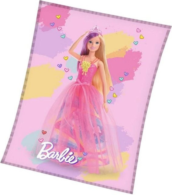 Barbie Dreamtopia Fleecedecke in Rosa, One Size - Bild 1