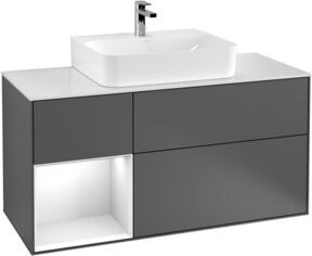 V&B Waschtischunterschrank Finion in Grau lackiert, Breite: 120 cm, Tiefe: 50,1 cm, Höhe: 50,1 cm - Bild 1