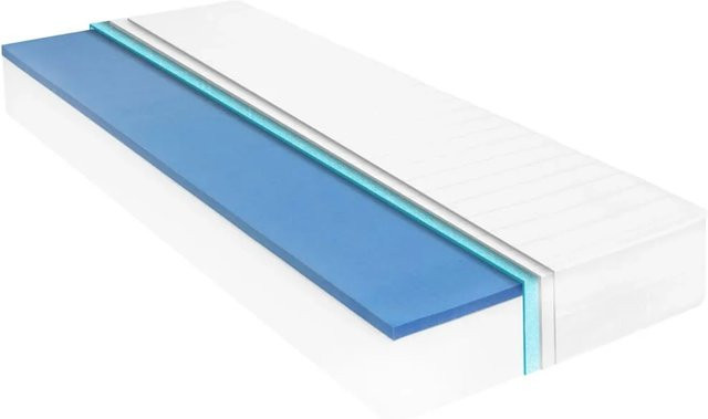 vidaXL Matratze aus viskoelastischem Memory-Schaum H2 in Weiß, B/T/H: 80 x 200 x 18 cm - Bild 1