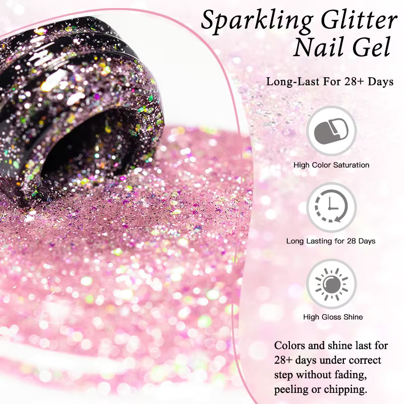 Mtssii Nagellack, Laser-Glitter-Pailletten-Gel, 7 ml, schimmernd - Bild 5