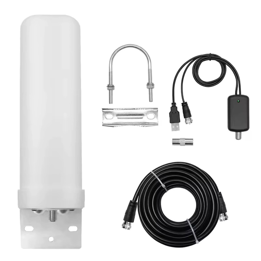 VODOOL HDTV Digitalantenne für Dach, Strommast oder Wohnmobil mit Signalverstärkung, 4K HD fähig, Farbe: Weiß - Bild 4