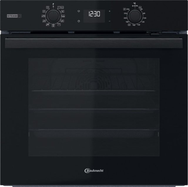 Bauknecht Elektrischer Einbaubackofen in Schwarz mit Hydrolyse-Selbstreinigungsfunktion BBA2S85HU1K - Bild 1