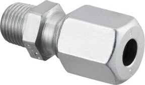 Oventrop Gerade-Verschraubung Ofix-Oil R 3/8 Zoll x 10 mm, Messing, Silber - Bild 1