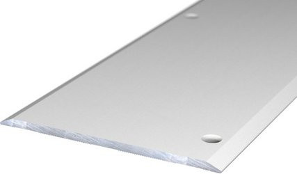 Carl Prinz Übergangsprofil aus Aluminium, silberfarben, B: 80 mm, H: 3 mm, versetzt versenkt gelocht - Bild 1
