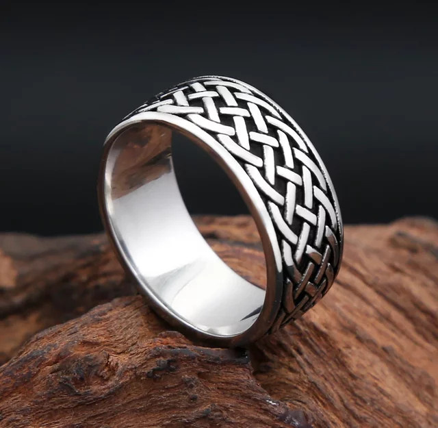 NORTHMAN Ring Edelstahl, Silber, Vintage, Unisex - Bild 1