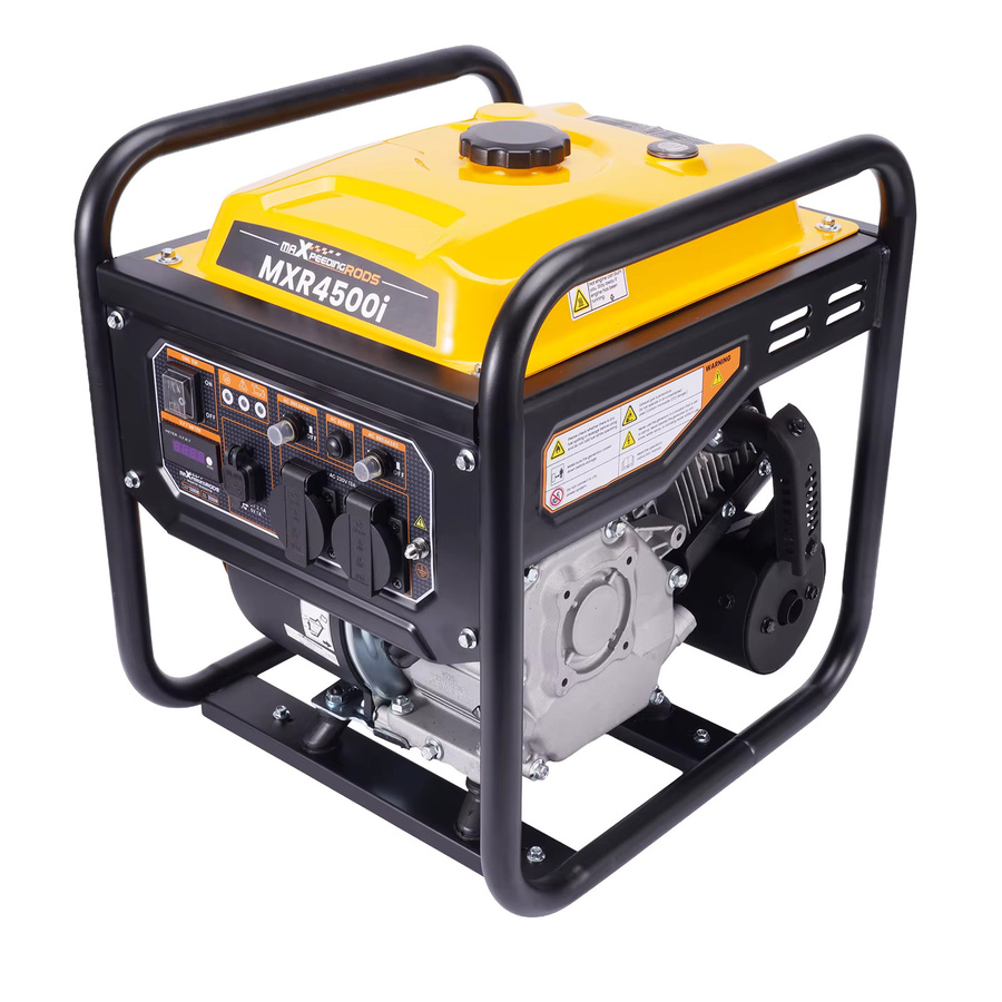 MXR Wechselrichter Benzin Generator mit Digitalmessgerät, 3500 W, tragbarer Notstromgenerator für Wohnmobile, Gelb - Bild 2
