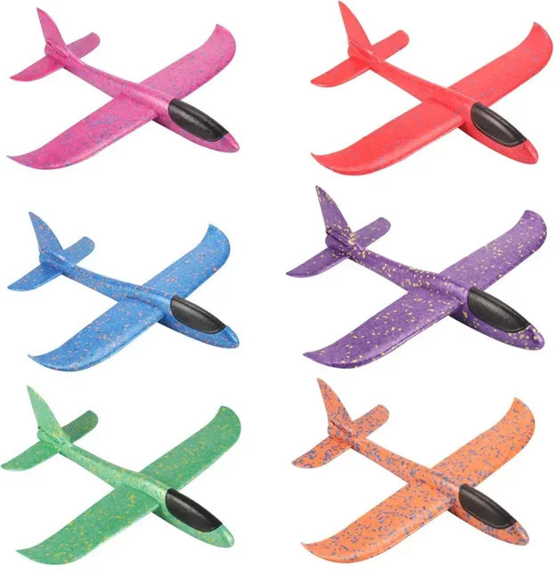 Schaumstoff-Gleitflugzeug, Orange, Outdoor-Wurfspielzeug - Bild 1