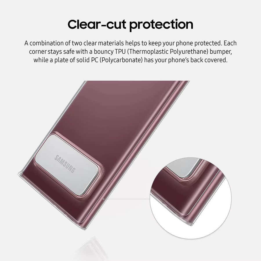 Samsung Galaxy S22 Ultra Clear Standing Cover in Transparent - Bild 3