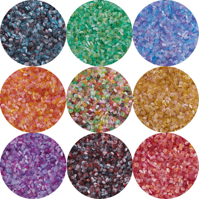 Glas Rocailles Cat Eye Spacer Perlen, Bunt, Unisex - Bild 1
