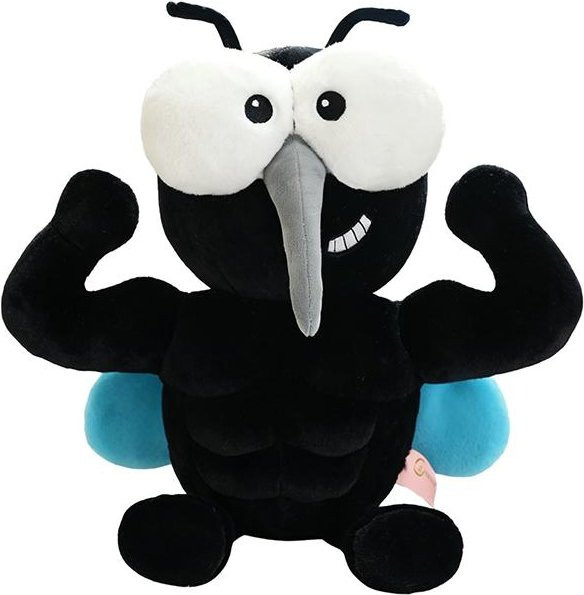 Yiran toy Lustige Muskulöse Starke Mückenpuppe, Plüschtier, Schwarz Blau, ab 14 Jahren - Bild 1