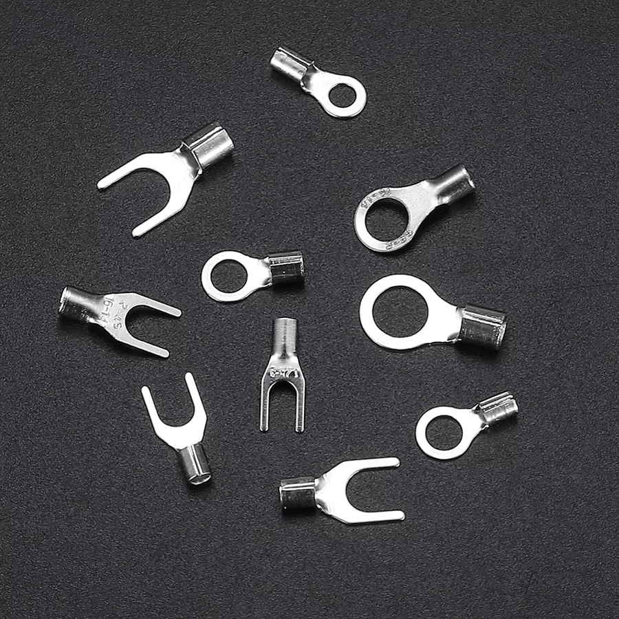 AOKIN 320-teiliges Ringkabelschuh- und Gabelverbinder-Set aus Kupfer und Messing in Silber - Bild 2