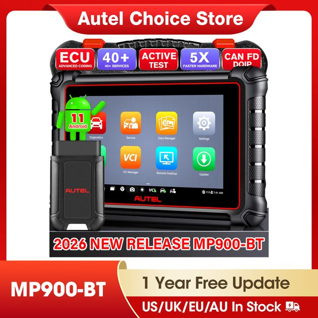 Autel MaxiPRO MP900-BT OBD2-Scanner in Schwarz mit ECU-Codierung, bidirektionalem Scan-Tool und 40 Servicefunktionen - Bild 1