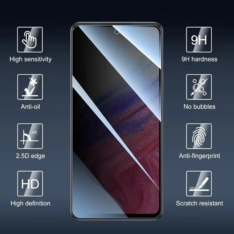 Anti-Spionage Sichtschutz-Glasfolie für Xiaomi 17/17T/15T/14T/13T/12T Serie, 9H gehärteter Film mit vollständiger Abdeckung und Installations-Kit, transparent - Bild 3