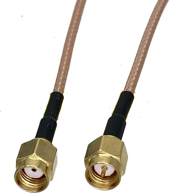 RG316 Koaxialkabel Pigtail Adapter mit SMA Stecker auf RP SMA Männlich Jack Crimp Terminal in Gold, Länge: 1,22 m bis 3,05 m - Bild 1