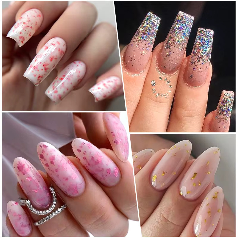 Mtssii Nagelgel, 7 ml, klar rosa weiß, glänzend - Bild 3