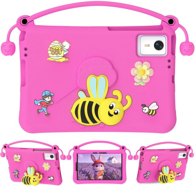 Kinder EVA Schutzhülle für Samsung Galaxy Tab S11, S10 Lite, S9 FE, S8, S7 11 Zoll mit Bienen-Design in Pink - Bild 1