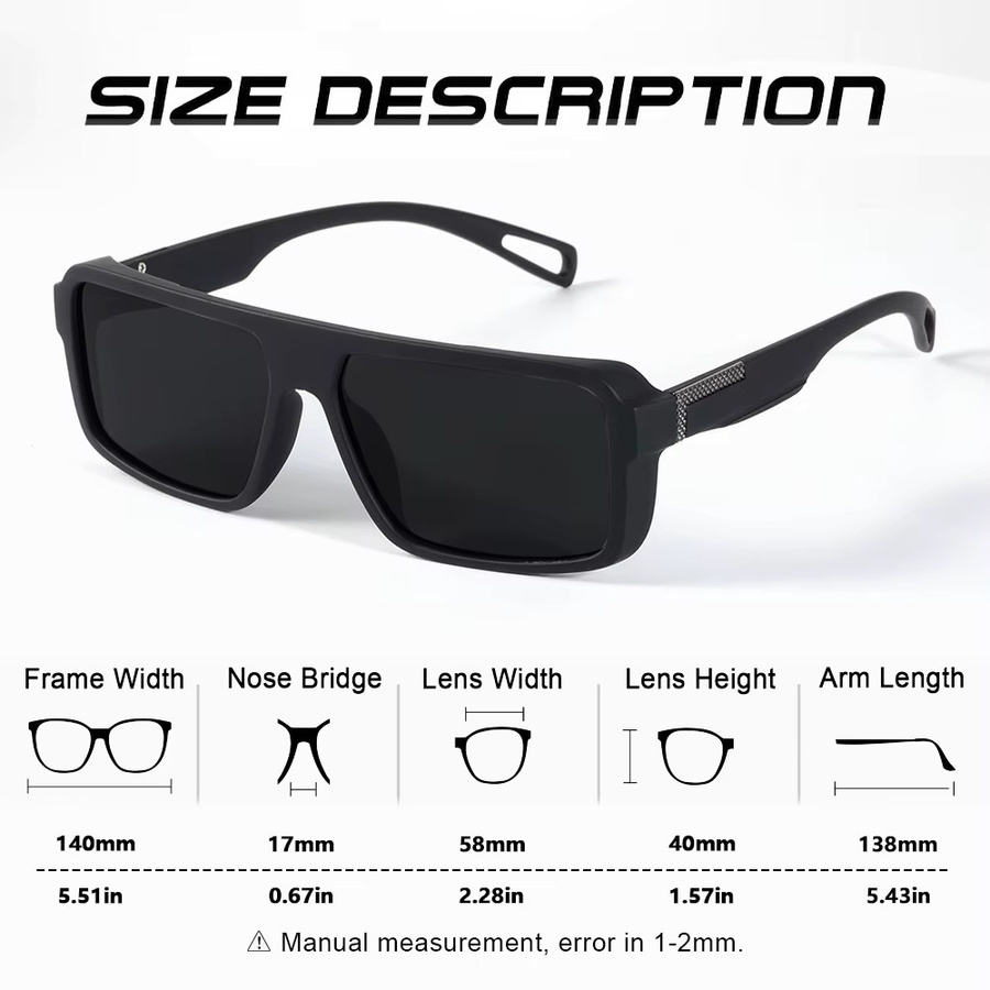 CRIXALIS Sonnenbrille, quadratisch, Vollrand, Kunststoff, Unisex, polarisiert - Bild 5