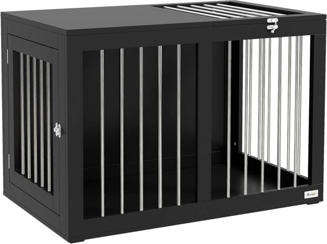 PawHut Hunde-Zubehör in Schwarz mit erhöhtem Boden aus Polypropylen, B/H/L: 50 x 80 x 56,5 cm - Bild 1