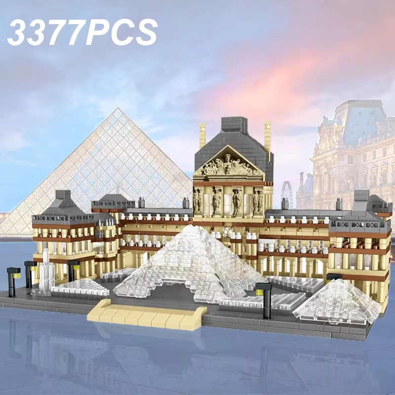 AMAZINGBLOKS Louvre Modellbausatz, Architektur, 3377 Teile - Bild 2