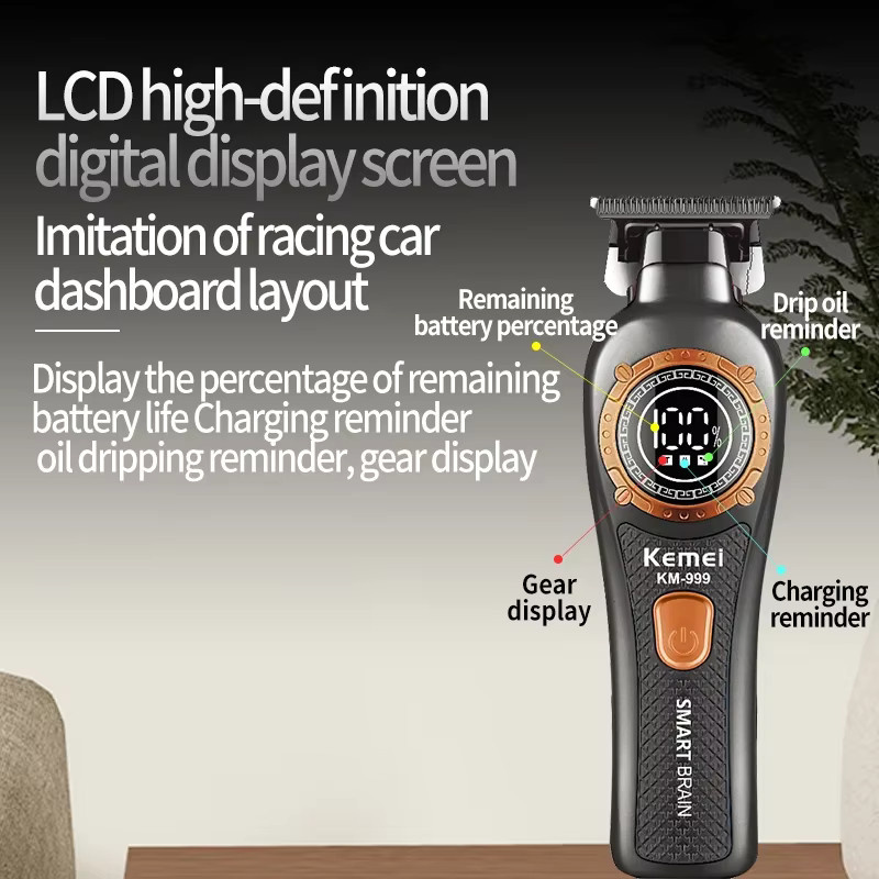 Kemei 999 Elektrische Haarschneidemaschine, kabellos, Unisex - Bild 4