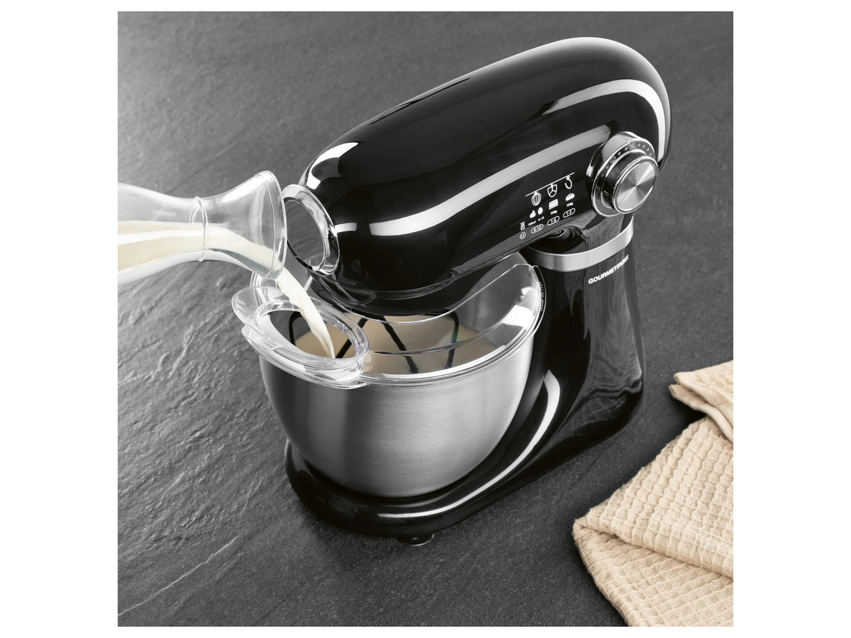 GOURMETmaxx Küchenmaschine in Schwarz mit Edelstahl-Elementen - Bild 8