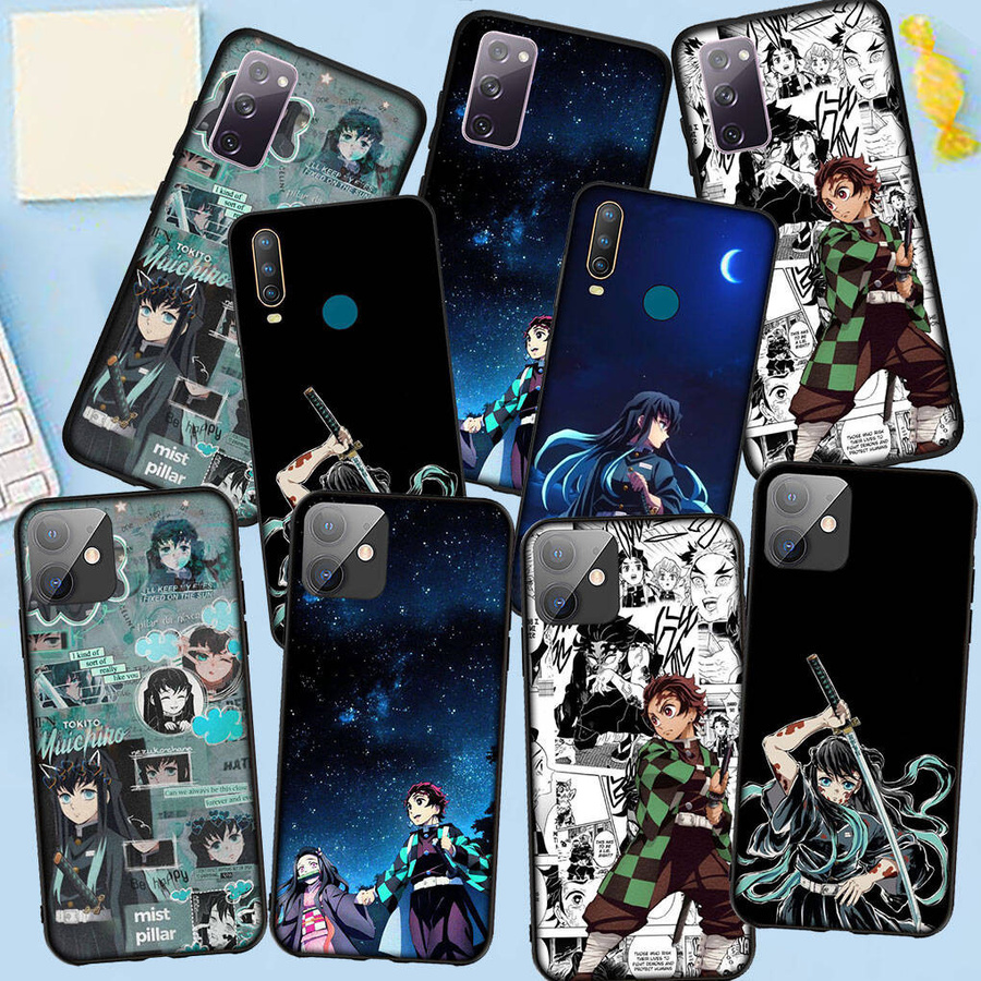 MINISO Handyhülle Nezuko Demon Slayer Design für iPhone, Samsung Galaxy A55 5G, Xiaomi Poco und Redmi Note in Schwarz und Mehrfarbig - Bild 2