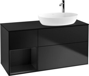 V&B Waschtischunterschrank Finion in Blau Lackiert, Breite: 120 cm, Tiefe: 50,1 cm - Bild 1