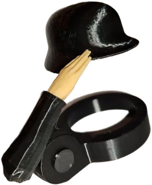 Three Body Bierflaschendeckel mit Soldaten-Helm-Design, schwarz, aus Silikon, wiederverwendbar und staubdicht - Bild 1