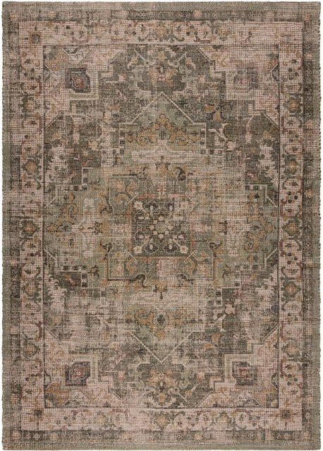 Flair Rugs Kurzflorteppich Selena Jute-Mix in Rosa-Grün B/T: 80 x 150 cm - Bild 1