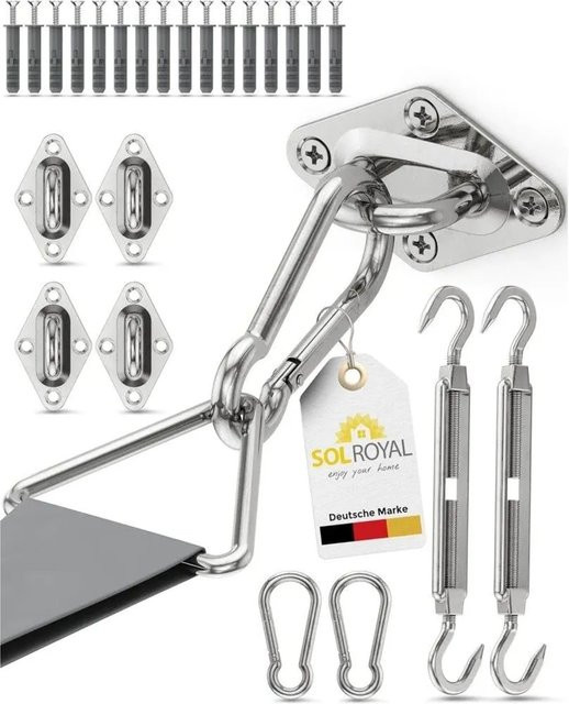 Sol Royal SolVision Befestigungsset für Sonnensegel M8 in Silber aus Edelstahl und Kunststoff - Bild 1