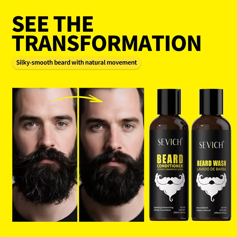 Sevich Bartpflege-Set für Herren, Bartreinigungsshampoo, Conditioner - Bild 4