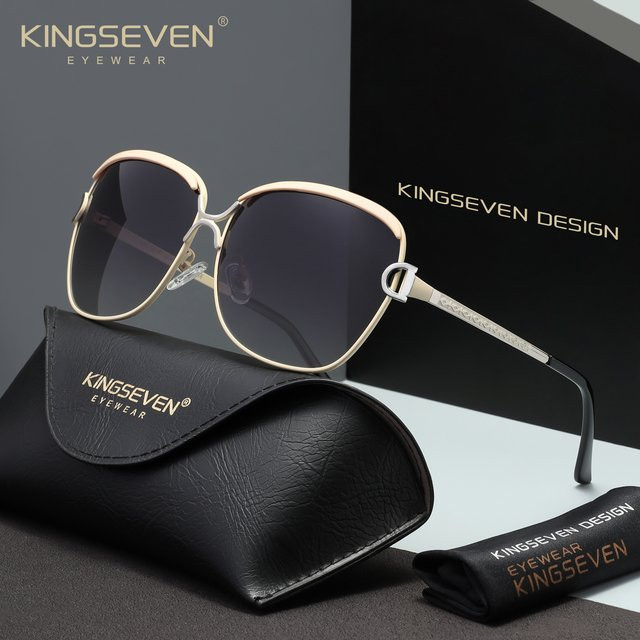 KINGSEVEN Sonnenbrille Square, Vollrand, polarisiert, Damen - Bild 1