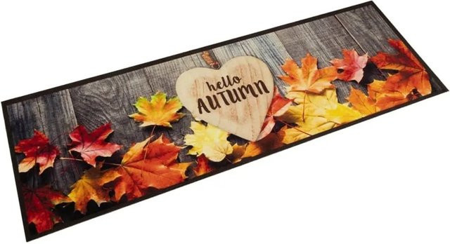 vidaXL Küchenteppich Herbst aus Samt, waschbar und rutschfest, B: 45 cm, L: 150 cm - Bild 1