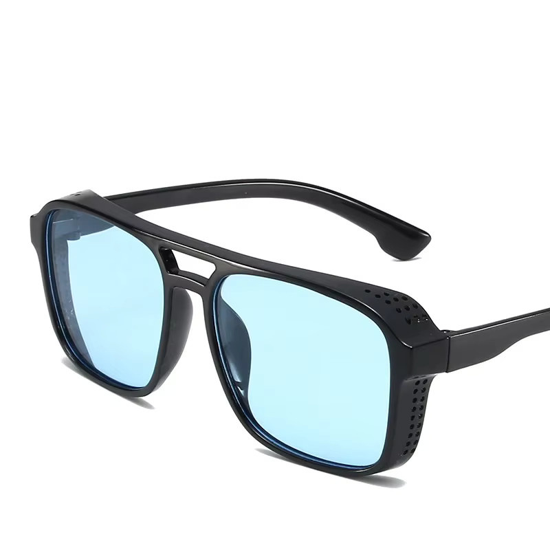 Sonnenbrille Retro, Vollrand, Kunststoff, square, schwarz, Unisex - Bild 2